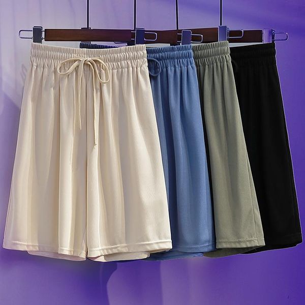 

women's shorts summer loose 2021 wide leg thin women, White;black