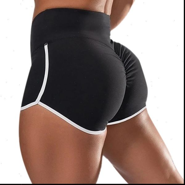 

summer solid color women short high waist sport fitness running lift hips slim pants bottoms female, White;black
