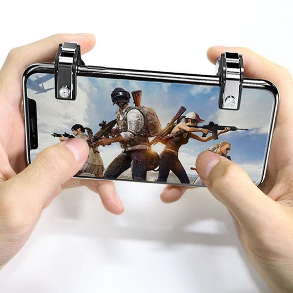 

game controllers & joysticks mobile fire button aim key smart phone trigger l1r1 shooter controller metal screw version for pubg