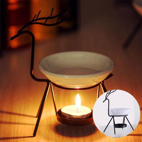

fragrance lamps creative deer iron incense burner candle holder censer oil lamp aroma living room home decoration ornaments