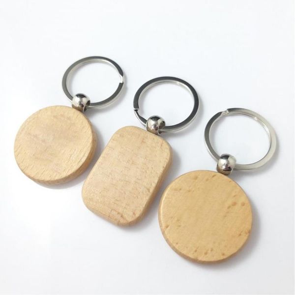 

keychains 10 styles 12pcs/set great wooden key tags blank chain hanging design keychain pendant long lasting for diy, Silver