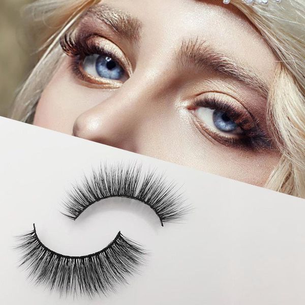 

false eyelashes 3d mink lashes natural dramatic volume thick fluffy soft extension silk high