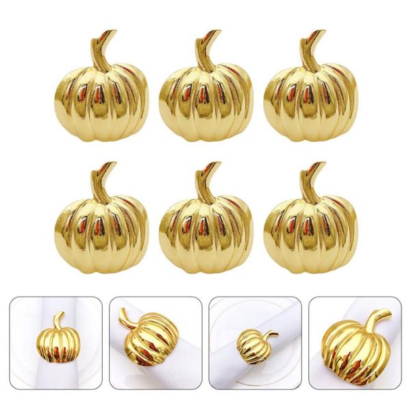 

napkin rings 6pcs decorative party button alloy holder supply golden