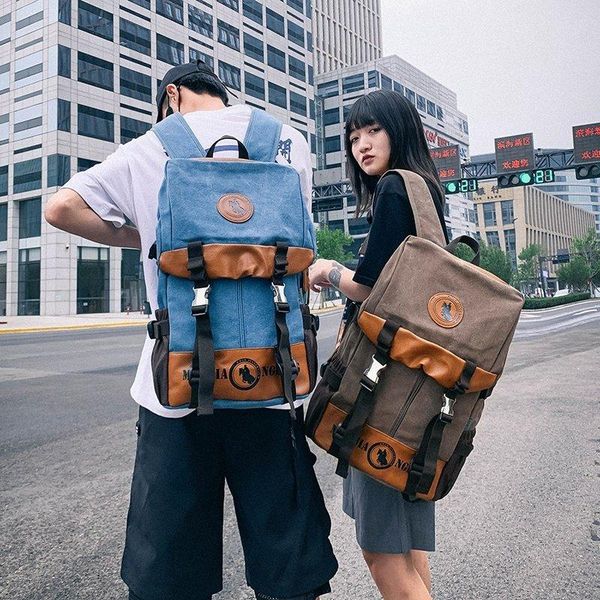 

backpack college students' school bags, leisure travel men and women backpacks, fashion trends, canvas youth computer ba