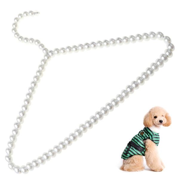

hangers & racks plastic imitation pearl clothes hanger bow dress coat storage organizer dry rack 24te