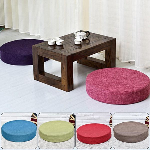 

cushion/decorative pillow 40cm washable round cushion sofa chair linen pads office home tatami floor balcony seat meditation pad