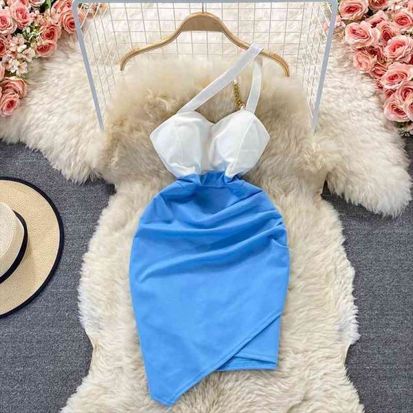 

fashion summer bodycon womens dress mini colorblock high waist tight woman party off shoulde halter, Black;gray