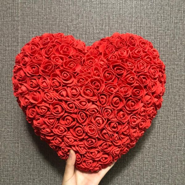 

decorative flowers & wreaths artificial foam rose love heart wedding car wall door party home decorations valentine's day present lovel