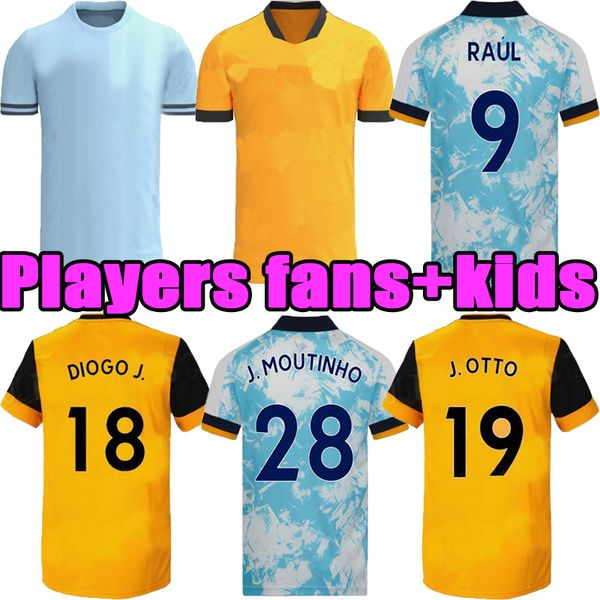 

2021 2022 wolves soccer jerseys 20 21 22 neves raul adama fÃ¡bio silva podence otto players fans+kids kits football shirt classic movement un, Black;yellow