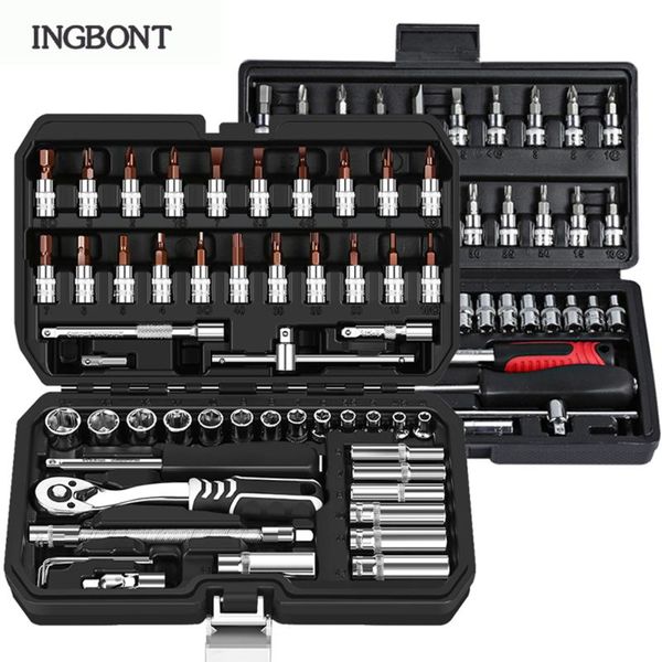 

hand tools ingbont carbon steel combination set wrench socket spanner screwdriver household motorcycle car repair tool hardware kits