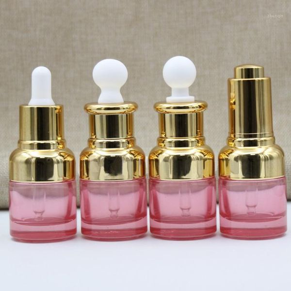 

storage bottles & jars 20pcs 20ml pink glass pipette dropper bottle empty essential oil packing container spray refillable