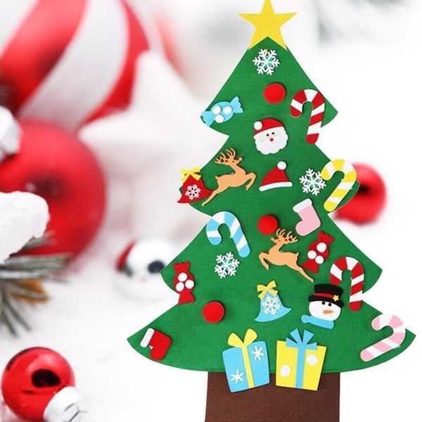 

christmas decorations diy felt tree decoration for home navidad 2021 year gifts fir ornaments santa claus xmas