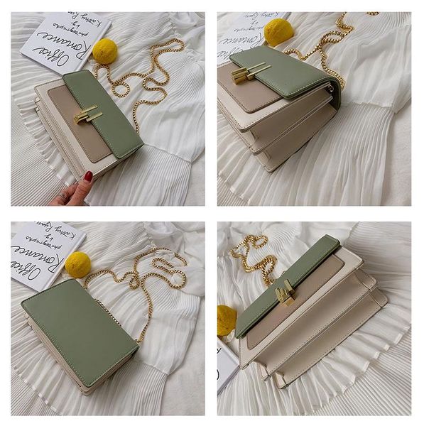 

evening bags 2021 summer style small square bag with chain fashion shoulder messenger hit color wild