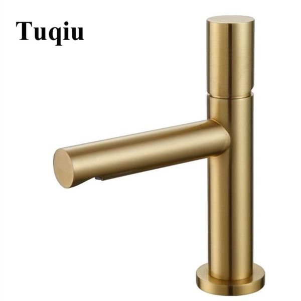 

bathroom sink faucets basin faucet brass brushed gold mixer tap vanity cold water arrival fashion