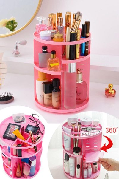 

degree rotating makeup organizer pink kss.03945.00 bath accessory set
