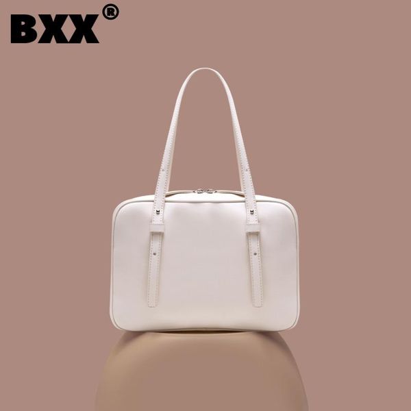 

[bxx] simple solid color pu leather bags for women 2021 summer shoulder bag trending luxury ladies hand hs092 evening