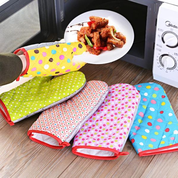 

oven mitts 1pcs cotton glove heatproof microwave mitten kitchen cooking thickened gloves microondas insulated non-slip