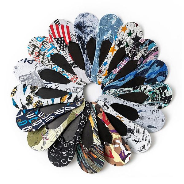 

men's socks ultra-thin man ice silk breathable cool no show business fashion male camouflage hiphop funny summer, Black