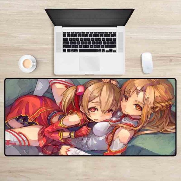 

mouse pads & wrist rests xgz big art online anime pc notebook non-slip glue muse pad keyboard game office youth carpet table mat