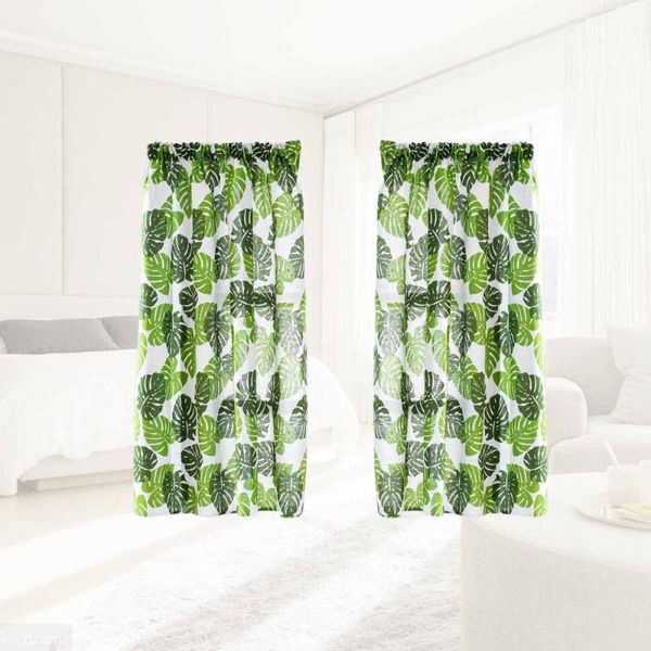 

pc rod small window short curtain household sheer valance kitchen balcony door panels home drape - 100x130cm ( & drapes