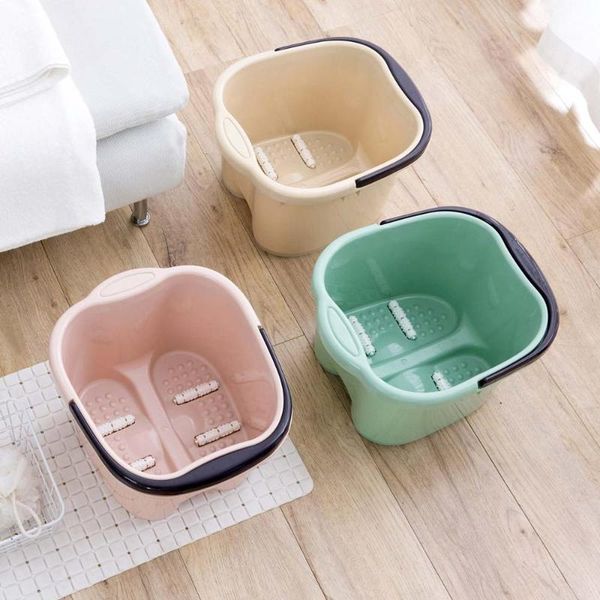 

buckets portable japanese style foot bad roller massage emmer big plastic wash water health essential artefact kitchen items