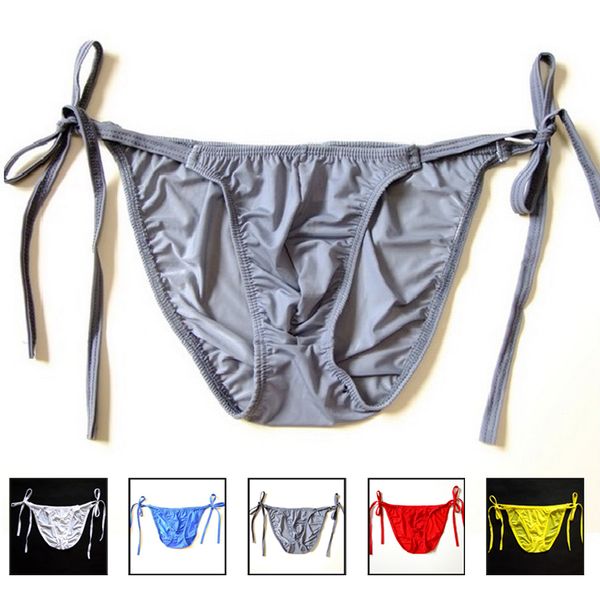 

men's slip underwear, nylon sexy, gay, Black;white