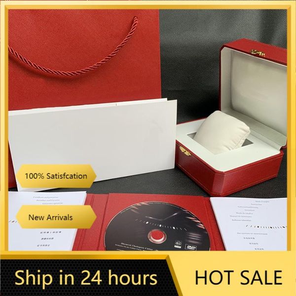 

watch boxes & cases red box square original for carter watches whit book card tags and papers in english full set, Black;blue
