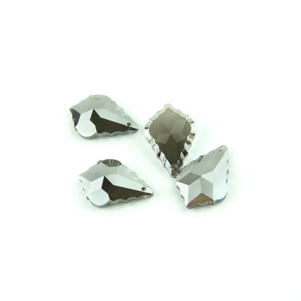 

smoked grey 30pcs/lot shape galss pendants 38mm chandelier prisms diy crystal lamp curtain accessories jewelry