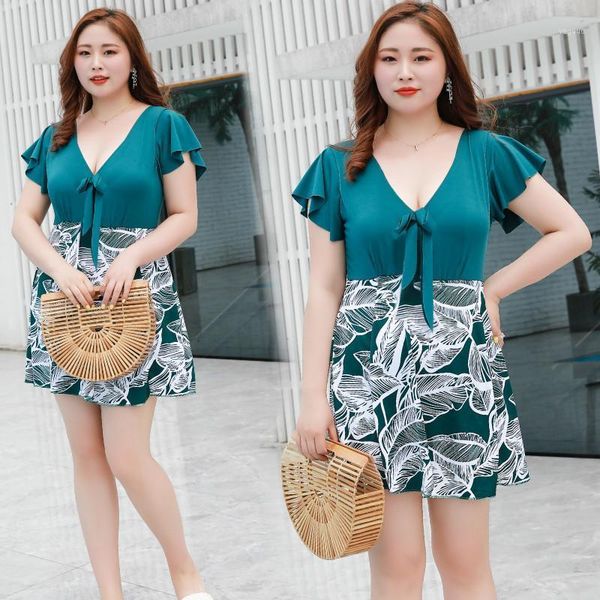 

spring bathing suits female boxer fat mm conjoined at the 2021 big yards han edition of fertilizer loose meat ba women's swimwear, White;black
