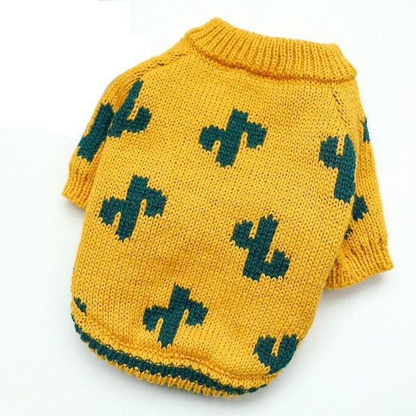 

spring autumn turmeric cactus dog sweater puppy clothes for small pet costume cloth apparel