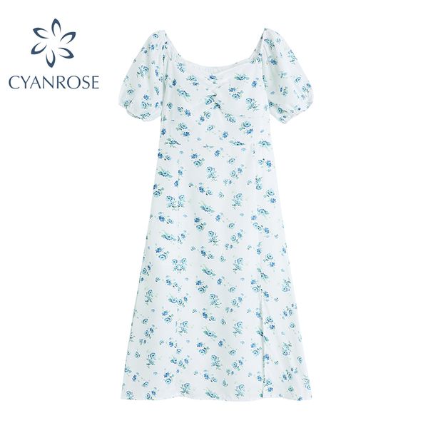 

women's summer crop dress puff short sleeve square collar beach romantic mini dresses ruched vintage elegant vestidos mujer 210417, Black;gray