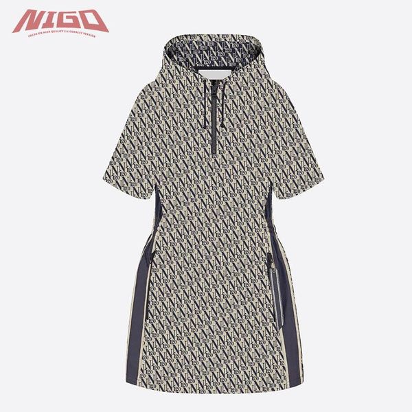 

men's t-shirts nigo 21ss short hooded dress code@d33, White;black