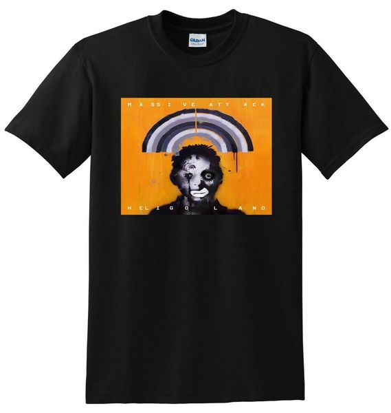 

massive attack t shirt heligoland vinyl cd cover small medium large or xl, White;black