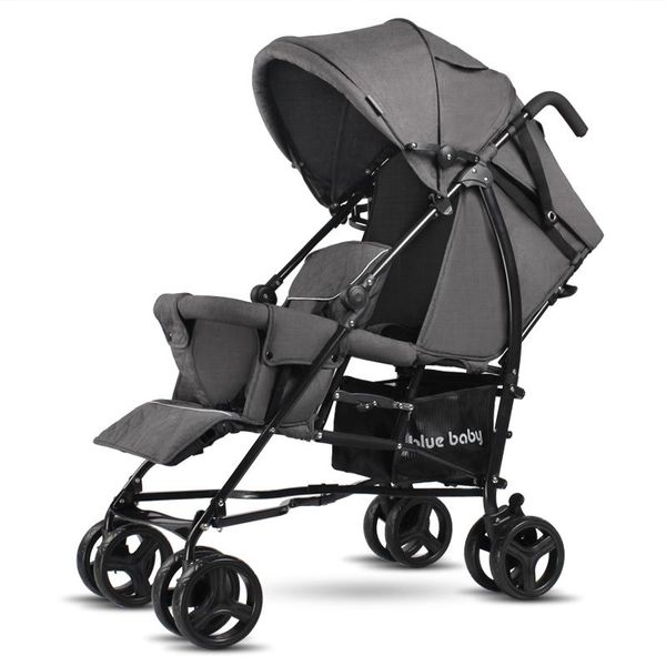 

strollers# bluebaby twins stroller easy portable folding double baby for big and small can sit lie before after the second child