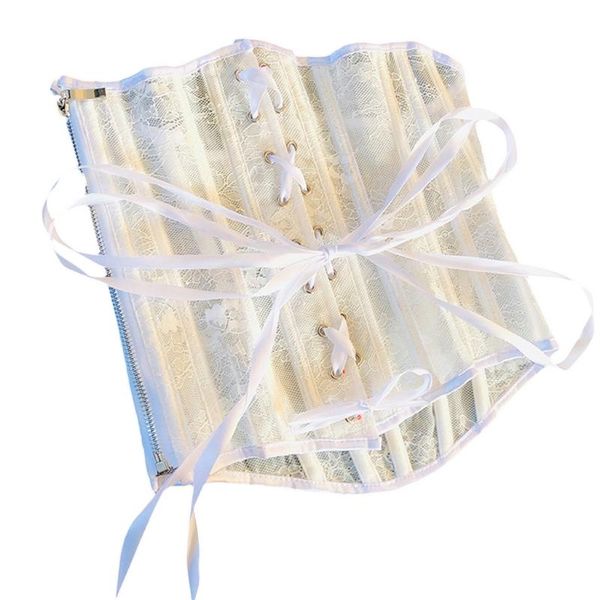 

belts 85wb women corset waist training corsets underbust body shaper boned slim lace hollow tube up, Black;brown