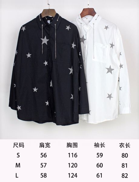 

summer cotton ladies t shirt reflective full printed star chain long sleeve s-l, White