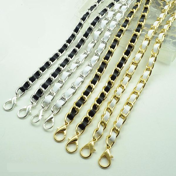 

bag parts & accessories hight quality leather handle purse strap hardware handbag chain belt, Black