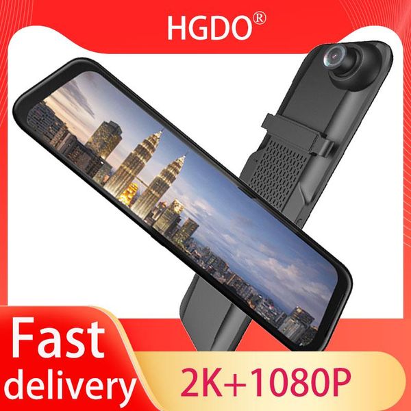 

dual lens 1440p+1080p car dvr 12 inch touch screen rearview mirror camera sony night vision recorder dash cam dvrs