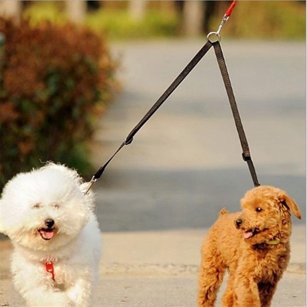 

dog collars & leashes lead coupler reflective nylon for 2 dogs training double