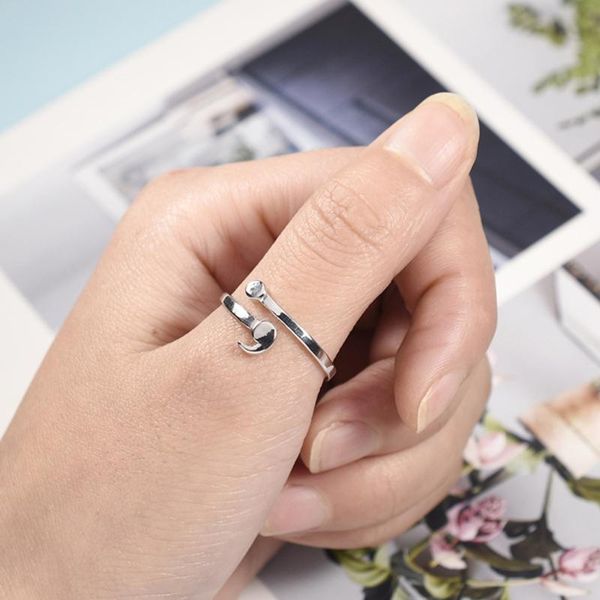 

cluster rings 2021 korea minimalist small ball adorable silver color plated opening metal for women girls jewelry, Golden;silver