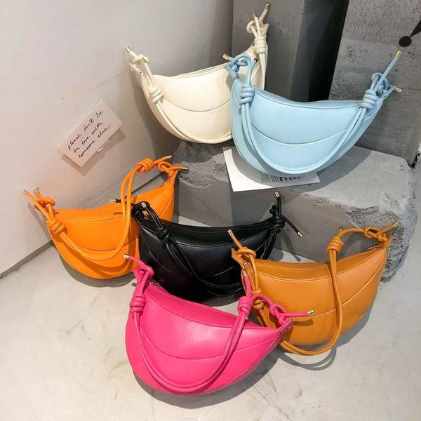 

trendy pu leather dumplings design crossbody shoulder bag for women 2021 spring and summer handbags purses waist bags