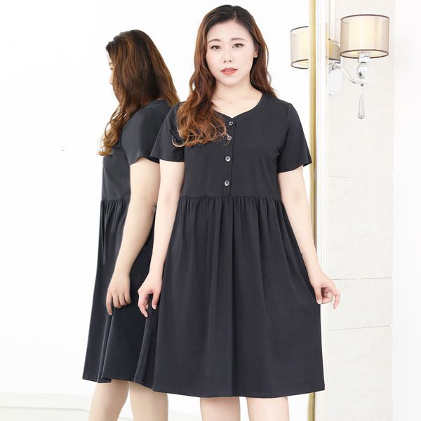 

dress plus size 10xl 8xl 6xl female 4xl short sleeve summer es femme black cotton oversized loose clothing ed for mujers, Black;gray
