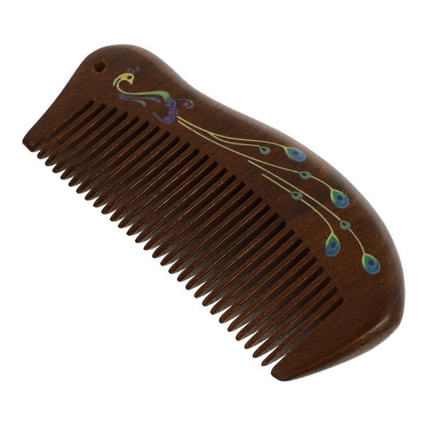 

hair brushes 1pc hand held sandalwood comb wood for men adults, Silver