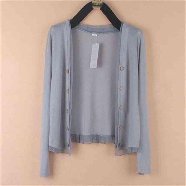 

spring and summer large size 5xl women s sun protection clothing small shawl thin chiffon long sleeve knit cardigan pz1423, White;black