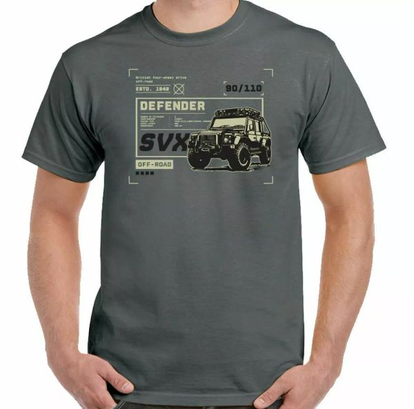 

4x4 t-shirt svx off road man fun 90 110 127 rover top, White;black