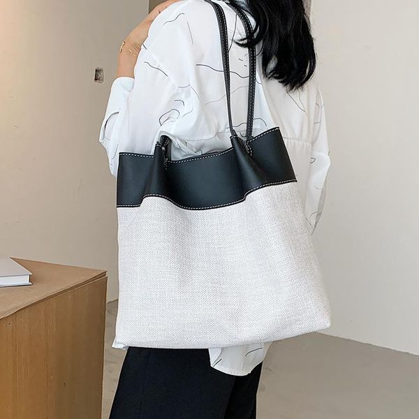 

evening bags canvas fashion women large capacity shoulder bag ladies handbags bucket casual female tote messenger