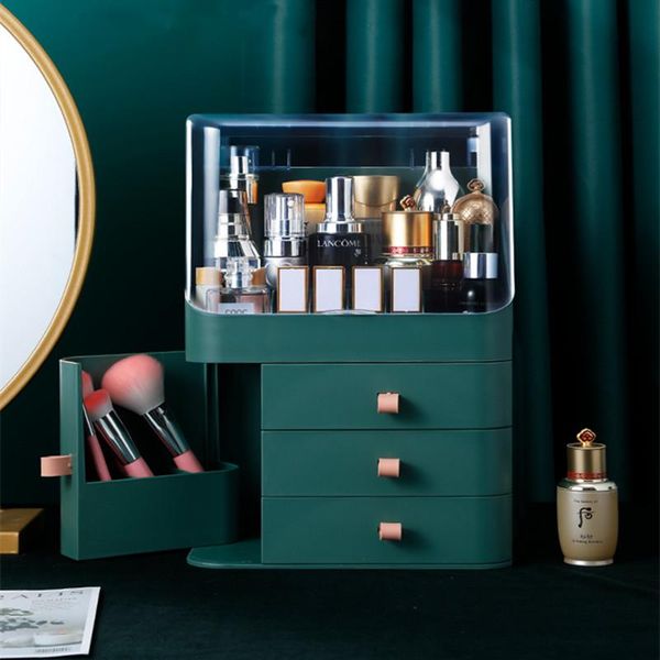 

storage boxes & bins large capacity makeup organizer cosmetic box drawer type deskfinishing rack dustproof lipstick beauty mask case