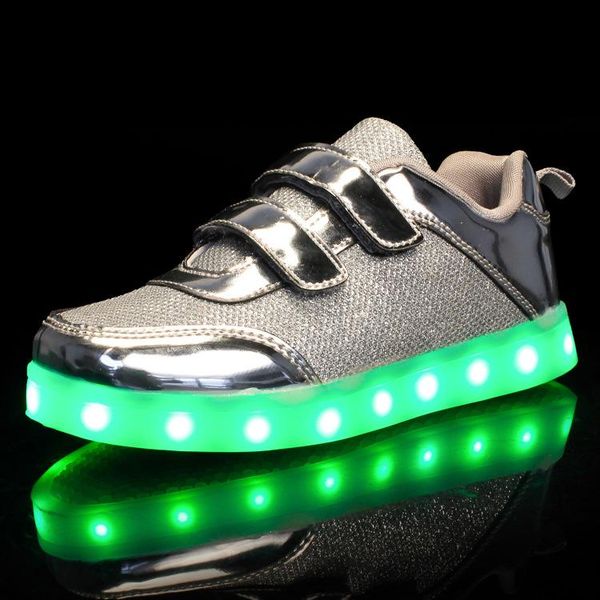 

sneakers dogeek size 25-37 usb charging basket led children shoes with light up kids casual boys&girls luminous glowing shoe, Black;red