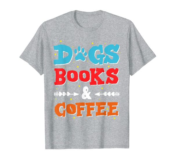 

dogs books coffee funny java drinking reading lit lover t-shirt, White;black