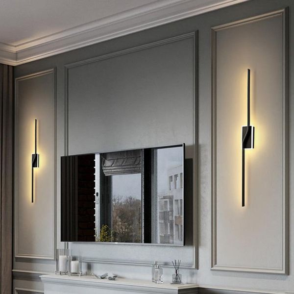 

aluminum lamp body nordic wall lamp, versatile scene, aisle background mirror